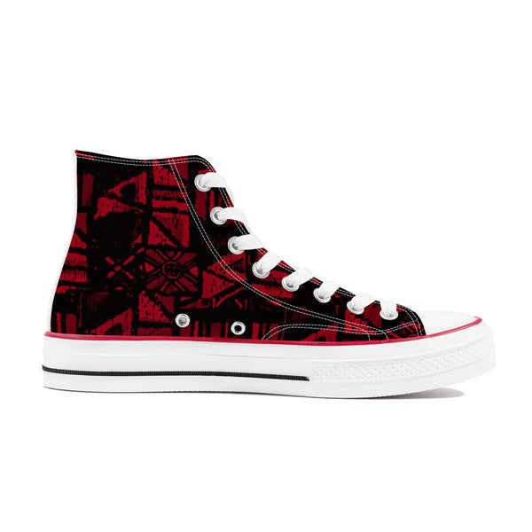 Sandwich Isles Red Tapa High-Top Sneakers