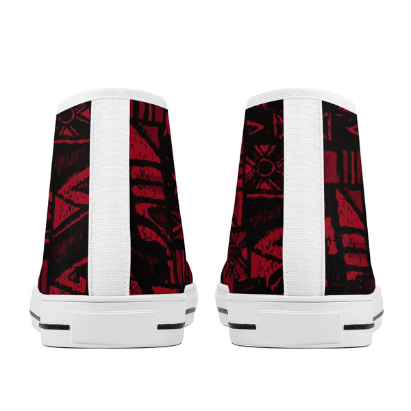 Sandwich Isles Red Tapa Low-Top Sneakers