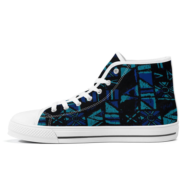 Sandwich Isles Blue Tapa Low-Top Sneakers