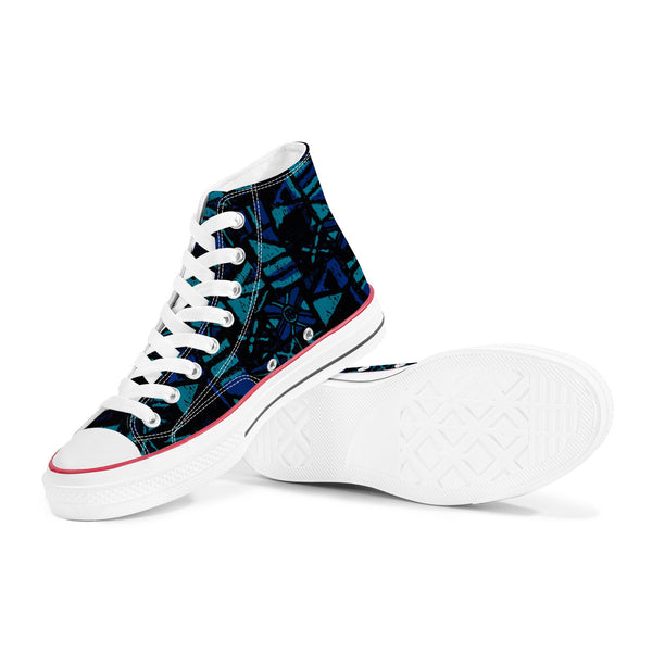 Sandwich Isles Blue Tapa High-Top Sneakers