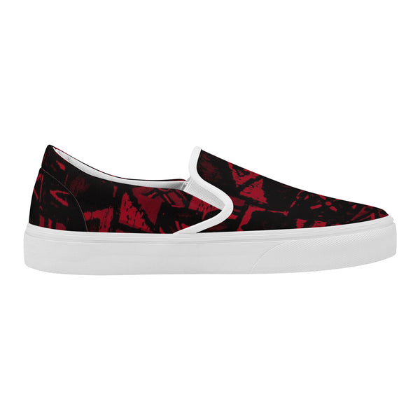 Sandwich Isles Red Tapa Skate Slipon Shoes