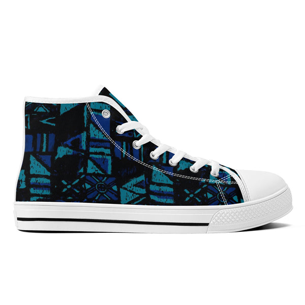 Sandwich Isles Blue Tapa Low-Top Sneakers