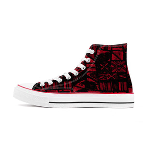 Sandwich Isles Red Tapa High-Top Sneakers