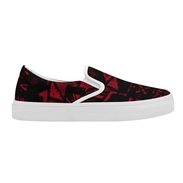 Sandwich Isles Red Tapa Skate Slipon Shoes