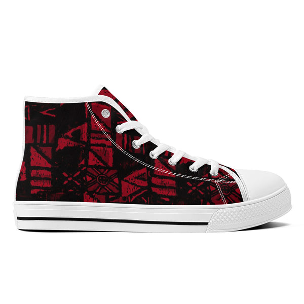 Sandwich Isles Red Tapa Low-Top Sneakers