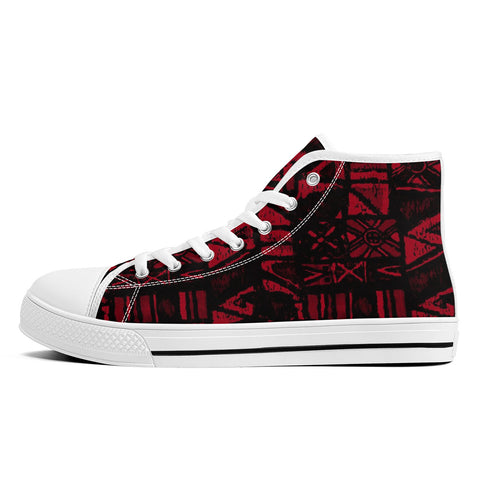 Sandwich Isles Red Tapa Low-Top Sneakers