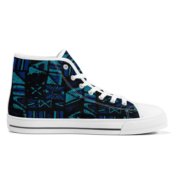 Sandwich Isles Blue Tapa Low-Top Sneakers