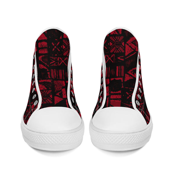 Sandwich Isles Red Tapa Low-Top Sneakers