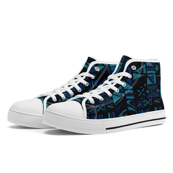 Sandwich Isles Blue Tapa Low-Top Sneakers