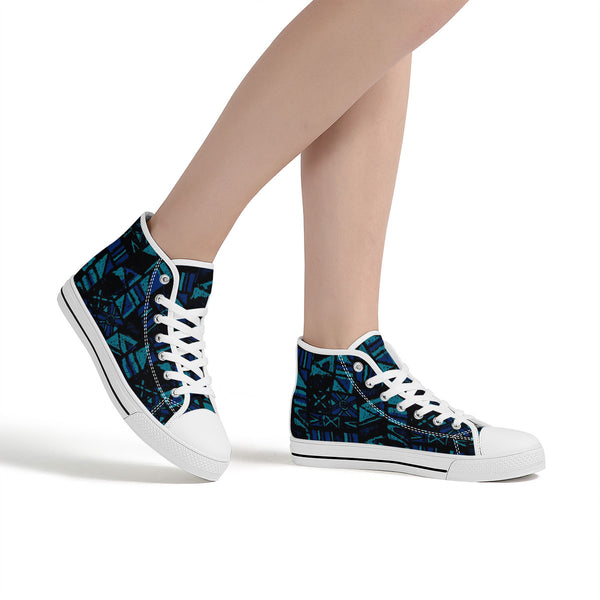 Sandwich Isles Blue Tapa Low-Top Sneakers