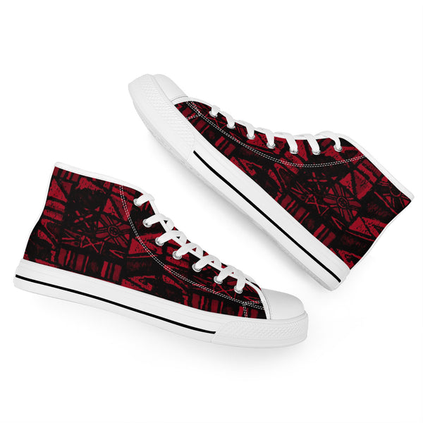 Sandwich Isles Red Tapa Low-Top Sneakers