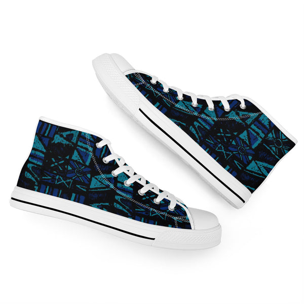 Sandwich Isles Blue Tapa Low-Top Sneakers