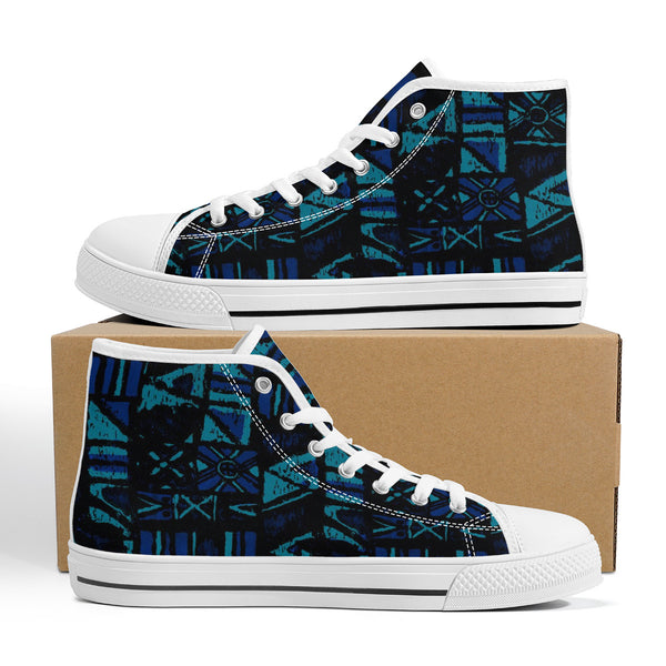 Sandwich Isles Blue Tapa Low-Top Sneakers