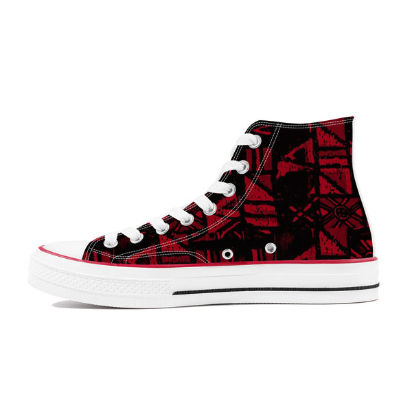 Sandwich Isles Red Tapa High-Top Sneakers