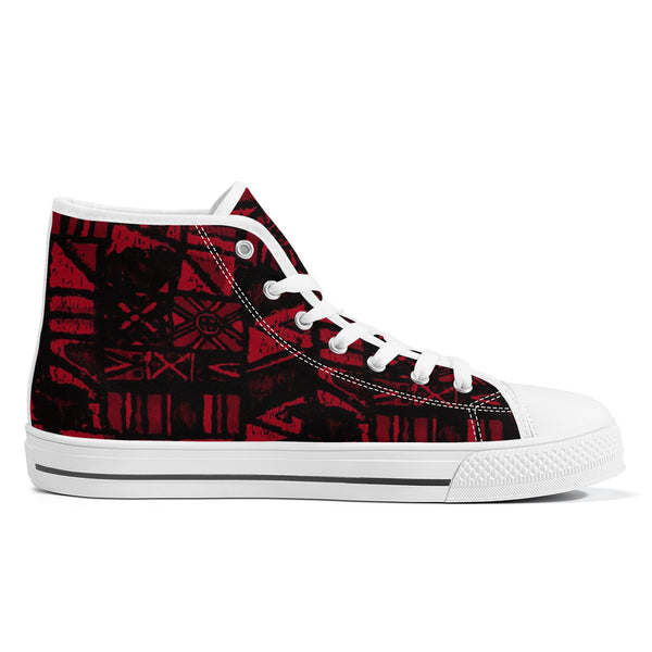 Sandwich Isles Red Tapa Low-Top Sneakers