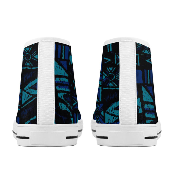 Sandwich Isles Blue Tapa Low-Top Sneakers